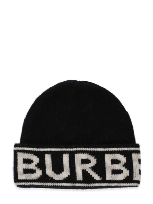 Burberry Logo Intarsia Beanie