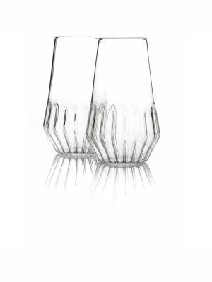 Mixed Flute Glass - Set Of 2