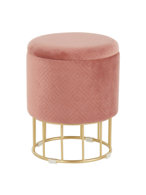 Canary Contemporary Glam Ottoman - Lumisource