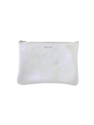 Flat Zip Pouch, Medium (sparkle Opal)