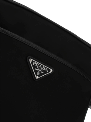 Prada Logo Plaque Messenger Bag