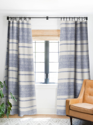 Holli Zollinger Capri Stripes Single Panel Blackout Window Curtain By Deny Designs.