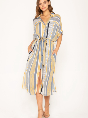 Bold Essentials Midi Shirt Dress