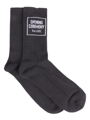 Opening Ceremony Box Logo Terry Socks