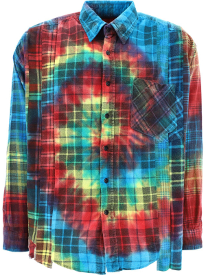 Needles Checked Tie-dye Shirt