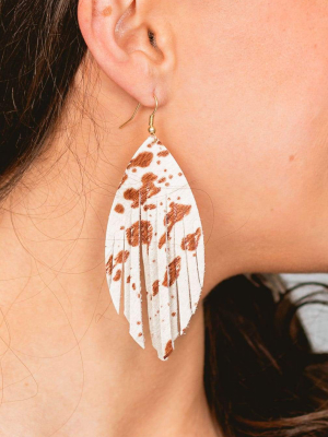 Daphne Speckled Leather Earrings