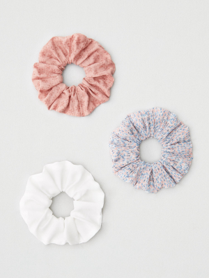 Aeo Rose + Ditsy Scrunchies 3-pack