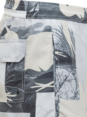 Heron Preston Patchwork Printed Swim Trunks