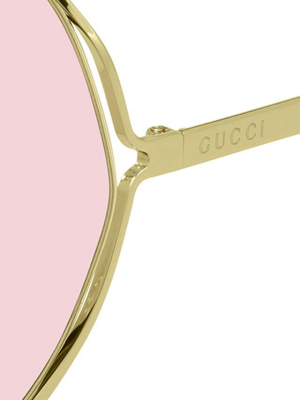 Hexagon-frame Metal Sunglasses