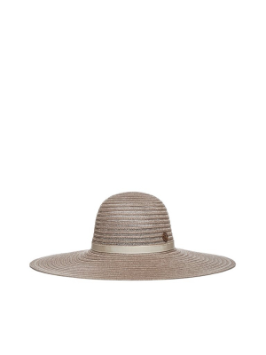 Maison Michel Blanche Wide Brim Hat