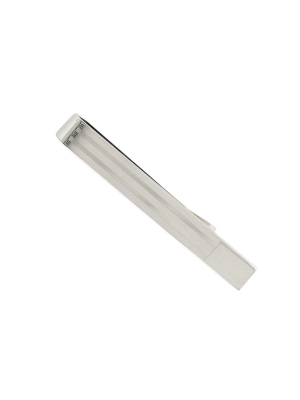 Tb310202 | Multi Stripe Solid Tipped Silver Tie Bar