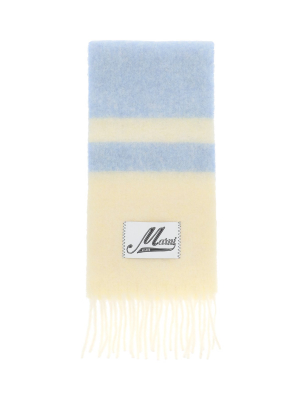 Marni Striped Fringed Scarf