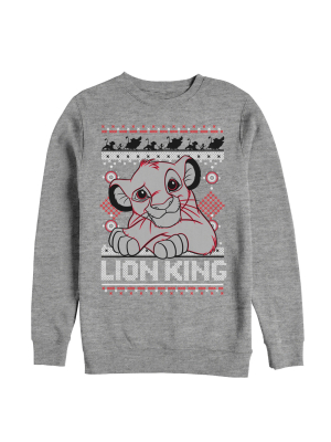 Men's Lion King Ugly Christmas Simba Sweatshirt