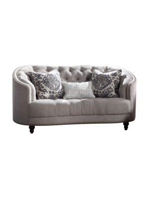 Saira Loveseat Light Gray - Acme Furniture