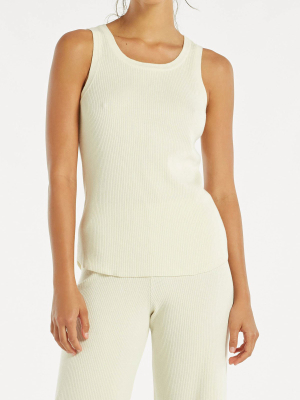 Signature Rib Knit Tank - Warm White