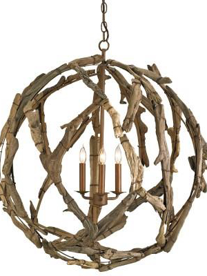 Driftwood Orb Chandelier