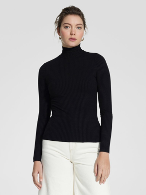 Luxe Rib Long Sleeve Black Rib