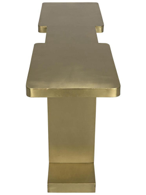 Noir I Metal With Brass Finish Console