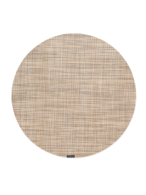 Chilewich Mini Basketweave Round Placemat, Linen