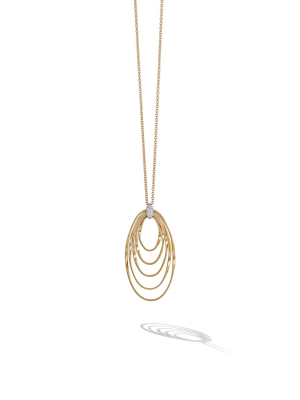 Marco Bicego® Marrakech Onde Collection 18k Yellow Gold And Diamond Concentric Large Pendant