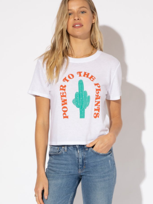 Power To The Plants Crop Tee