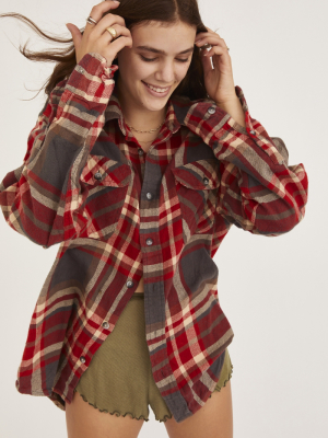 Urban Renewal Vintage Oversized Heavy Weight Flannel Shirt