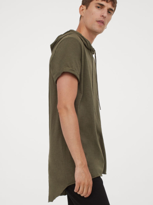 Long Hooded T-shirt