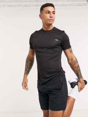 Asos 4505 Icon Training T-shirt With Quick Dry In Black