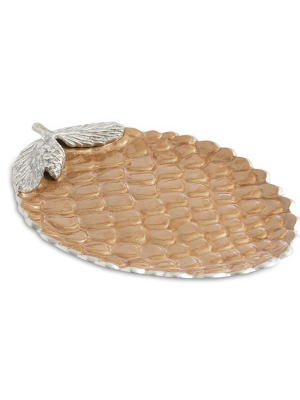 Julia Knight Pine Cone 13" Platter In Toffee