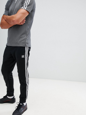Adidas Originals Superstar Sweatpants In Black