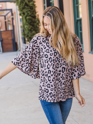 Leopard Austin Top - Taupe