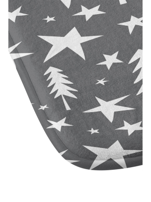 Wish Upon A Star Bath Mat Black/white - Deny Designs