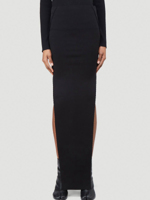 Rick Owens Side Slit Maxi Skirt