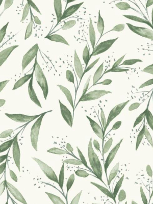 Olive Branch Peel & Stick Wallpaper In Olive By Joanna Gaines For York Wallcoverings