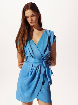 Flowy Tied Dress Trf