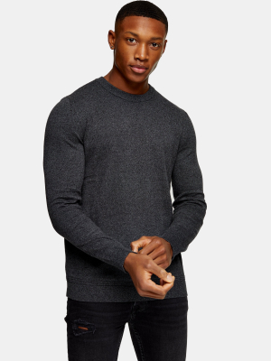 Considered Gray Salt And Pepper Knitted Sweater