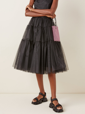 Corrie Tiered Tulle Midi Dress