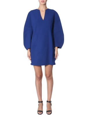 Givenchy Balloon Sleeved V-neck Mini Dress