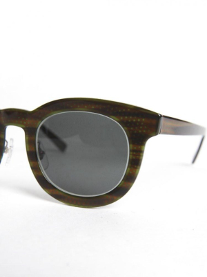 Polished Oval Frame Sunglasses (punching Tito Brn/turq Gray4)