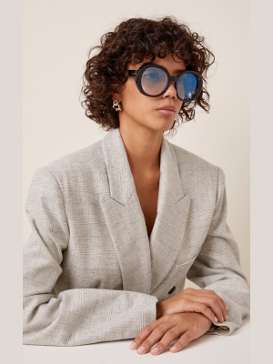 Leidy Acetate Round-frame Sunglasses