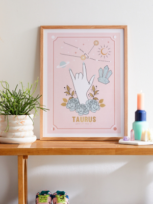 Emanuela Carratoni Zodiac Series Taurus Art Print