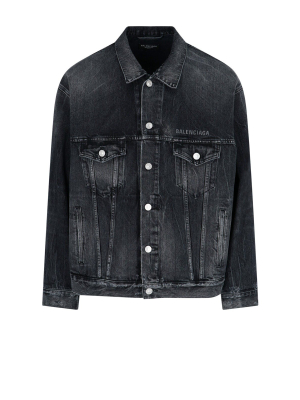 Balenciaga Drip Peace Denim Jacket