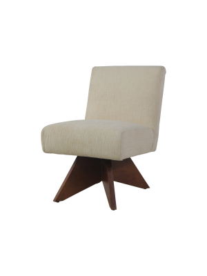 Jeanneret Armless Slipper Chair W/ X Base