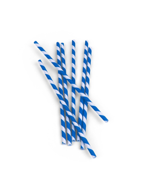 Paper Straws + Blue