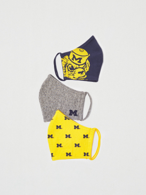 Tailgate Reusable Michigan Wolverines Masks 3-pack