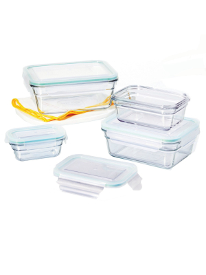 Glasslock Oven And Microwave Safe Glass Food Storage Containers 8 Piece Set