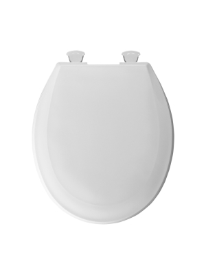 Bemis 100ec Round Plastic Toilet Seat With Easy-clean & Change® Hinge - White