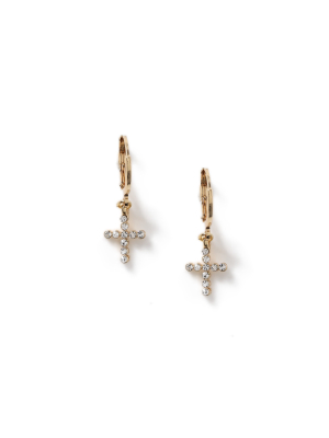 Gold Cross Earrings*