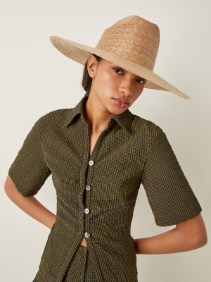 Western Wide-brimmed Palm Leaf Hat