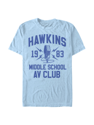 Men's Stranger Things Hawkins Av Club 1983 T-shirt